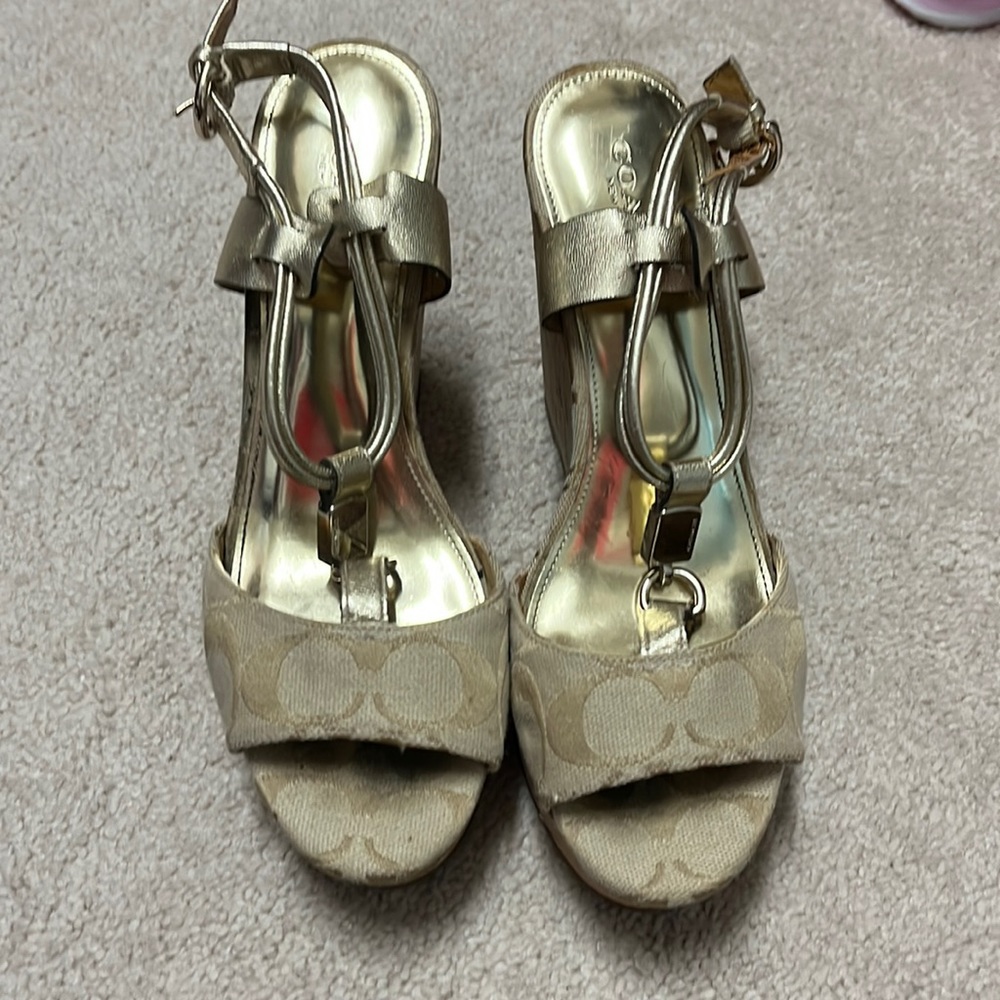 Authentic Coach Wedges in good used condition